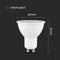V-TAC VT-292 - GU10 LED Spot - 7,5W 610 Lumen 4000K - Wit