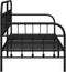 vidaXL - Ligbed - Frame - Zwart - 100x200 - cm - Staal