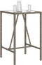 vidaXL - Tuinbartafel - 70x70x110 - cm - poly - rattan - grijs