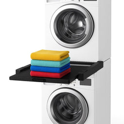 Skoov Universele Stapelkit - Tussenstuk Wasmachine Droger - Uitschuifbare lade en antislip - Wit