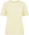 Pieces PCRIA SS FOLD UP SOLID TEE NOOS - T-shirt - Ronde hals - Pale Banana - Vrouwen - Maat XS