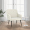 vidaXL Fauteuil - 63x76x80 cm - fluweel - crèmekleurig