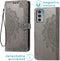 iMoshion Hoesje Geschikt voor Motorola Edge 20 Hoesje Met Pasjeshouder - iMoshion Mandala Bookcase - Grijs