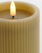 Mica Decorations LED Pilaarkaars - Set van 3 - Timerfunctie - Taupe (3 stuks)