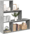vidaXL - Kamerscherm - / - boekenkast - 3-laags - 123x29x123 - cm - hout - betongrijs