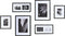 Fotolijsten DKD Home Decor Kristal Zwart Hout MDF (32 x 3 x 42,5 cm) (33 x 2 x 45 cm) (6 Onderdelen)