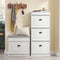 SoBuy FSR94-WG - Schoenenkast - 3 kleppen 12 paar - Wit