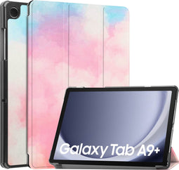 imoshion Tablet Hoes - Geschikt voor Samsung Galaxy Tab A9 Plus - Design Trifold Bookcase - Sky