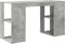 vidaXL - Bureau - met - Opslag - Beton - Grijs - 130x50.5x75 - cm - Gelaagd - Hout