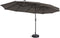 LIFA GARDEN - Dubbele Parasol - Waterdicht met Hoes - Antraciet 450 x 270 cm