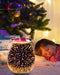 Perfect Cadeau | Handgemaakte Glazen Oliebrander - 3D Vuurwerkeffect voor Sfeer en Geur