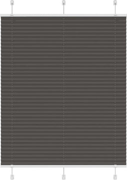 vidaXL - Plissé - rolgordijn - 105x100cm - stofbreedte - 104,4cm - polyester - zwart