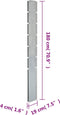 vidaXL - Schuttingpalen - 20 - st - 180 - cm gegalvaniseerd - staal - zilverkleurig