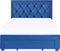 LIEVIN - Bed met opbergruimte - Marineblauw - 140 x 200 cm - Fluweel