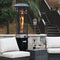 Bali OUTDOORS SRPH84 - Lounge Terrasverwarmer 11 kW - Staande Flameheater - RVS met zwarte accenten