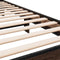 vidaXL - Bedframe - bewerkt - hout - en - metaal - bruin - eikenkleurig - 75x190 - cm