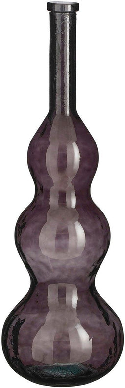 Mica Decorations Vaas Benito - 33x33x100 cm - Glas - Donker Bruin