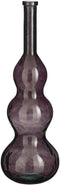 Mica Decorations Vaas Benito - 33x33x100 cm - Glas - Donker Bruin