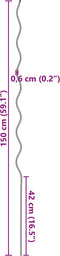 vidaXL - Spiraalplantsteunen - (20 - stuks, - 150 - cm, - Staal)