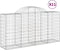 vidaXL - Schanskorven - 11 - st - gewelfd - 200x50x100/120 - cm - ijzer