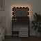 vidaXL - Make-up - Tafel - met - LED - Verlichting - - - Bruin - Eiken, - 79x41x135 - cm
