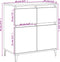 vidaXL - Dressoir - 60x35x70 - cm - bewerkt - hout - zwart