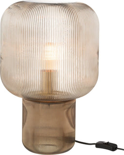 J-Line tafellamp - glas - bruin