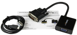 Startech DVI2VGAE - DVI-D naar VGA Adapter - 0,19 m - Zwart