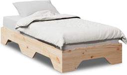 vidaXL - Bedframe - zonder - matras - stapelbaar - 90x190 - cm - massief - hout