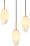 Globo Barcley - hanglamp - 6 lichtpunten - messing - glas - E14 - 15787-6H