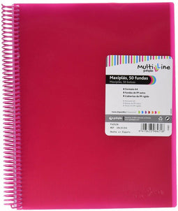 Organiser Map Grafoplas Maxiplás Fuchsia A4 Spiraal