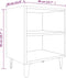 vidaXL - Nachtkastje - met - metalen - poten - 40x30x50 - cm - bruin - eikenkleur