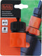 BLACK+DECKER Kraanaansluiting 1/2'' - Koppelstuk met waterstop - Zwart