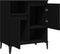 vidaXL - Dressoir - 60x35x70 - cm - bewerkt - hout - zwart
