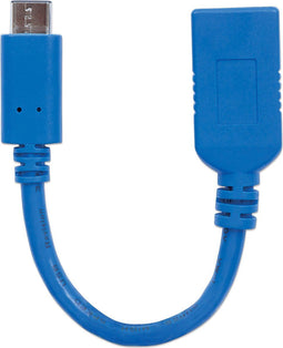 Manhattan 353540 - USB 3.2 Gen 1 Adapter - USB-C naar USB 3.0 type-A - Blauw