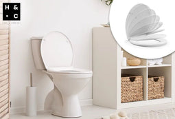 Home&Comfort D-vormige toiletbril - Softclose - Glanzend wit