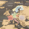 Kras wereldkaart (Duits) + A4 kraskaart uit Duitsland (zwart 84 x 58 cm)