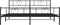 vidaXL - Bedframe - met - hoofd- - en - voeteneinde - metaal - zwart - 200x200 - cm