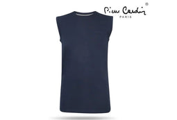 Pierre Cardin - Mouwloos T-shirt - Comfortabele pasvorm - Donkerblauw - M
