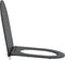 vidaXL - Snelle - Afneembare - Toiletbril - met - zachte - sluiting - Duroplast - - - Anthraciet