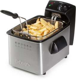 DOMO DO464FR - Friteuse 3L - Geurfilter en kijkvenster - RVS