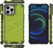 Lunso - Honinggraat Armor Backcover hoes - Geschikt voor iPhone 13 Pro Max - Fluor Geel