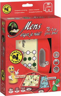 Jumbo Mens Erger Je Niet Reiseditie - reisspel - magnetische speelstukken - blauw/geel