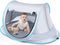 Fuegobird BabyBox - Campingbedje - UV50+ Bescherming - Blokkeer Muggen - Zilver Grijs/Blauw
