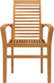 vidaXL - Stapelbare - Tuinstoel - 2 - stuks - Massief - Teakhout