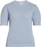 Vila Vidalo - Trui O-neck Korte mouwen - 50% Katoen - Kentucky Blue Dames