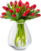 Jodeco Bloemenvaas Gabriel - helder transparant - glas - 34 x 40 cm - bol vorm vaas