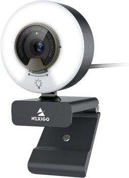 N960E 60FPS autofocus 1080p webcam met 2 stereo microfoon, ringlicht en afdekking, USB-camera voor h
