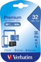 Verbatim microSDHC 32GB - Geheugenkaart Class 10 - 10MB/s schrijfsnelheid - 45MB/s leessnelheid