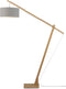 GOOD&MOJO Vloerlamp Montblanc - Bamboe/Lichtgrijs - 175x47x207cm - Scandinavisch,Bohemian - Staande lampen voor Woonkamer - Slaapkamer